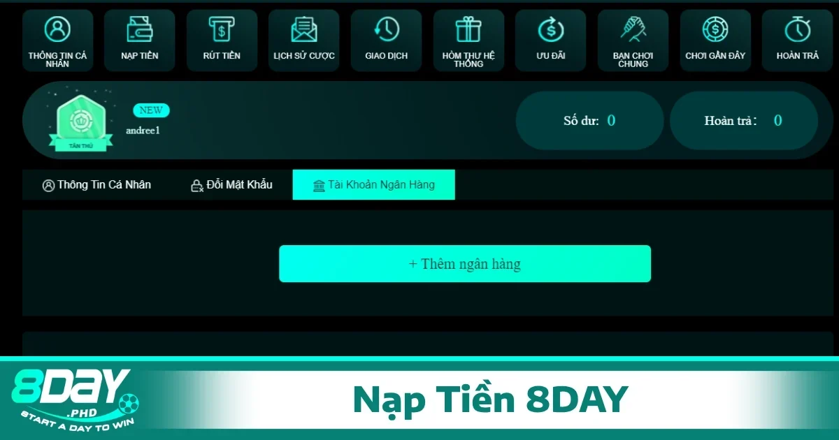 Hệ thống thanh toán của 8DAY rất đa dạng và linh hoạt nhằm phù hợp với thói quen, khả năng của từng người chơi