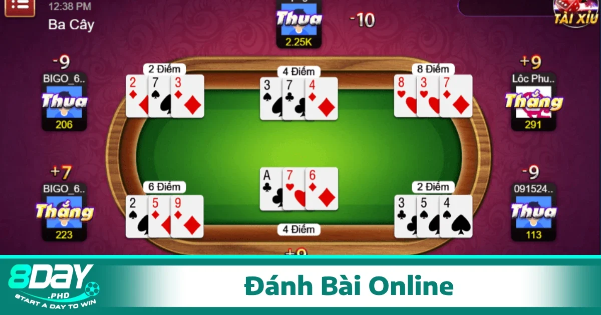 8Day là một trong những nền tảng game đánh bài trực tuyến nổi bật